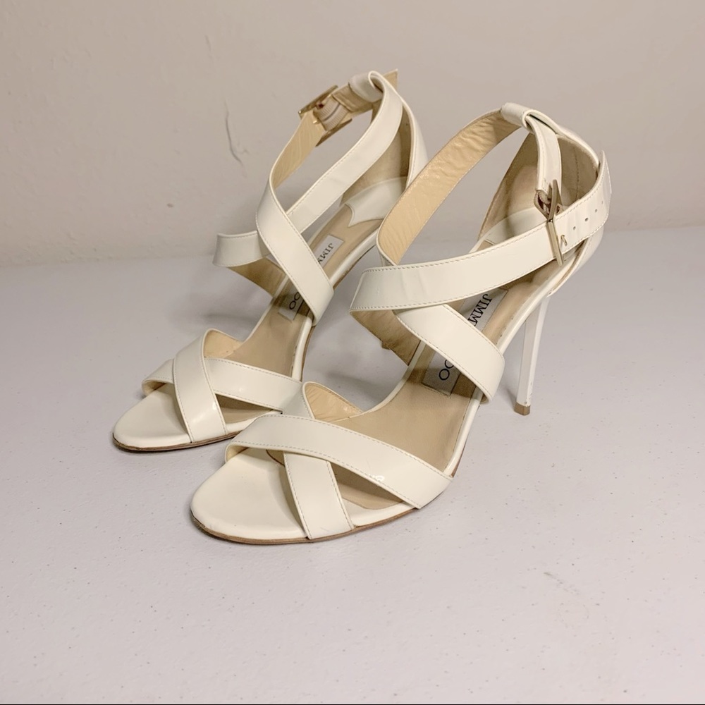 Jimmy Choo Lottie White Patent Heels
